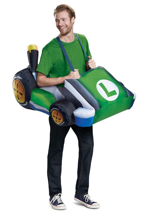 luigi blow up costume|Adult Luigi Kart Inflatable Costume .